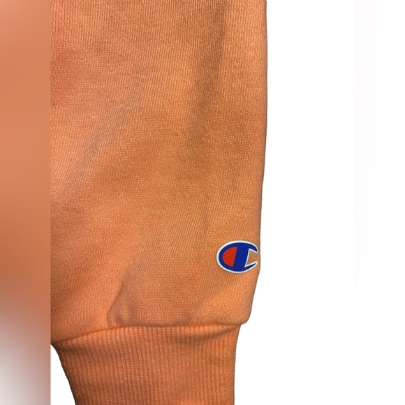 CHAMPIOM ORANGE HOODIE SWEATER FOR KIDS GIRLS SIZE 5 - Picture 4 of 6